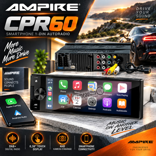 Ampire cpr60 smartphone din - ampire, 1-din